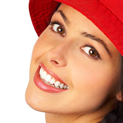Frau mit rotem Hut